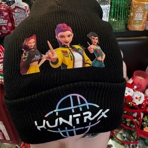 Black Huntrix Beanie with Graphic Design